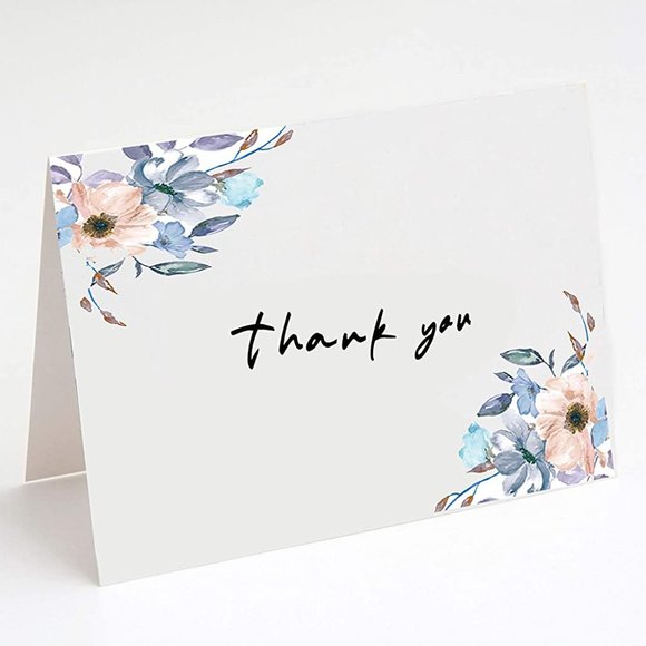 40 Pack Floral Thank You Notes Cards Assortment Greeting Cards with Envelopes - Picture 3 of 6